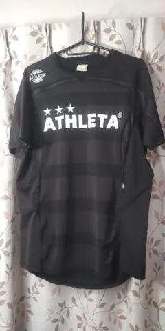 ATHLETA サッカー フットサルボーダー シャツ ブラック Lのサムネイル
