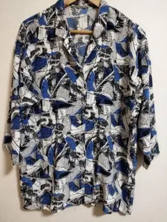 ●古着 シャツ 柄 レトロ ヴィンテージ