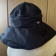 ハット ミッキー 撥水 日除け ワイヤー入り黒