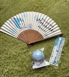 非売品　ダイキン　びちょんくん　扇子　ぬいぐるみ　三色ペン　未使用品　白のサムネイル