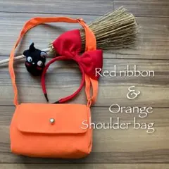 【新品】魔女の宅急便 オレンジ ショルダー バッグ ＆ りぼんカチューシャ 2点