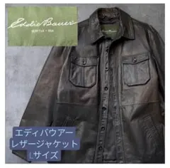 エディバウアー　 ブラックレザージャケット Lサイズ