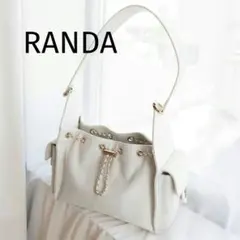 ✨美品✨RANDA ショルダーバッグ ハンドバッグ 巾着デザイン アイボリーのサムネイル