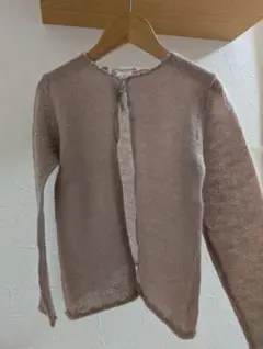 ボンポワン　ベージュ カーディガン 6