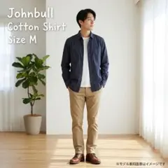 【日本製】Johnbull ジョンブル 長袖シャツ M ネイビーのサムネイル