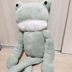 ハンドメイド自由に手足が動くカエル ぬいぐるみ グリーンのサムネイル