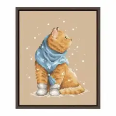 クロスステッチキット　Winter cat 14CT