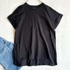 マーガレットハウエル LINEN VOILE リネン半袖ブラウス 黒 Ⅰ vn8 