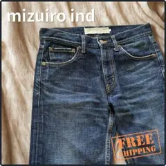 mizuiro ind ストレートデニム インディゴ 4/5レングス サイズ1のサムネイル
