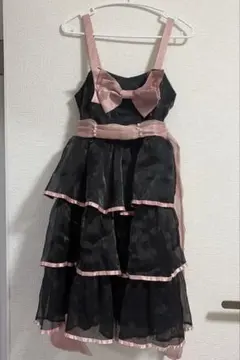 黒とピンク　フリルドレス　ロリータ　コスプレ　ドレス　レディレイジー