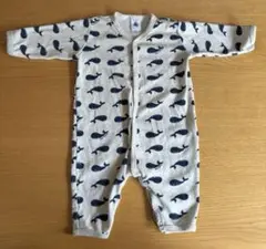 プチバトー　長袖ロンパース　6m 67cm Petit Bateau クジラ柄