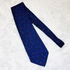 BVLGARI ネクタイ 天使柄 Daria Pizzigoni ネイビー 総柄