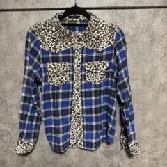 Candy Stripper スタッズ付 チェックシャツ レオパードのサムネイル
