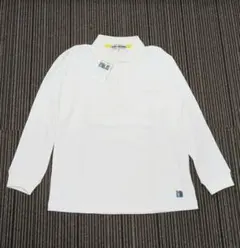 新品　クーピー　スクールかのこポロシャツ　長袖　ホワイト　130　イエローライン