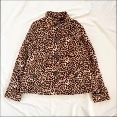 GAP レオパード柄 ショート丈ジャケット 豹柄 個性派