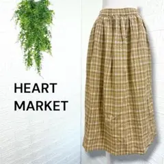 5524【HEART MARKET】ロングフレアスカート チェック柄 イエローのサムネイル