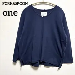 FORK&SPOON Vネックワイドプルオーバー ネイビー アーバンリサーチ