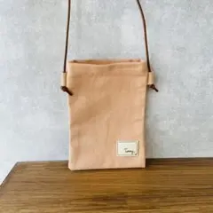 スマホショルダーポーチ　✿サーモンピンク✿ ハンドメイド