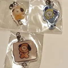 BT21 つながるアクリルチャーム CHIMMY 3点セット　ジンジャー
