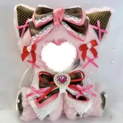 b.221 ぬい服 12cm ちびぐるみ 着ぐるみ ピンク系 狼 セット - メルカリ