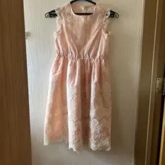 キャサリンコテージ　レース刺繍 ノースリーブワンピース ピンク　140