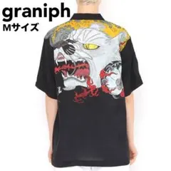 グラニフ graniph ねこかしゃ 石黒亜矢子 半袖シャツ 妖怪 和柄 化け猫のサムネイル
