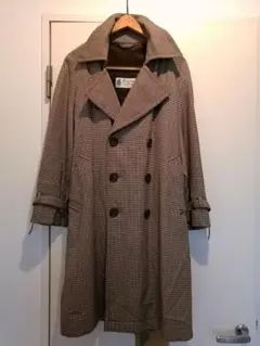 ヴィンテージ千鳥ダブルトレンチコート/Lサイズのサムネイル