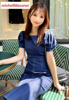 michellMacaron ミシェルマカロン デニムマーメイドワンピース