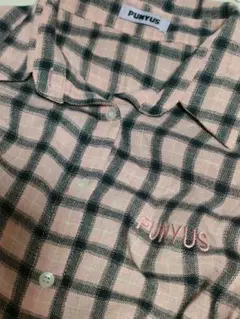 渡辺直美 PUNYUS チェック ロングシャツ ワンピース ピンク サイズ1