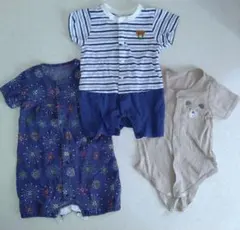 ベビー ロンパース 60〜70cm　男の子　まとめ売り　西松屋　花火　くま　いぬのサムネイル