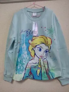 140 ディズニー プリンセス エルサ アナ雪 裏起毛 トレーナー