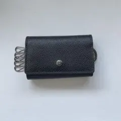 COACHブラックレザーキーケース