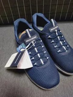 SKECHERS スニーカー 紺色　24.5cmのサムネイル