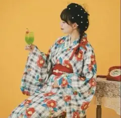 kutir クティールとレトロ 2way浴衣 水色ひまわり 3点セット - メルカリ