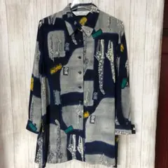古着 90's 総柄シャツ レトロ ビンテージ 一点物
