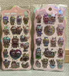 ラブブ 立体シール 2点