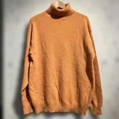 90s OLD UNIQLO タートルネックニット　オールドユニクロ　オレンジ