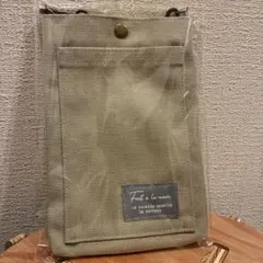 キャンバス ベージュ ショルダーバッグ