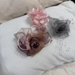 コサージュ　花デザイン 3点セット