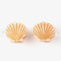 新品　VALETバレット　UrsulaShellヘアクリップ(ピンクベージュ)