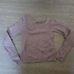 GRL アシンメトリー　ワンョル リブニット 長袖 トップス