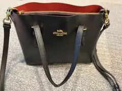 coach 2WAY ショルダーバッグ モリー　トート ブラック レザー