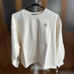 サマンサモスモス　イニシャル刺繍裾ドロストスウェット　フリーサイズ