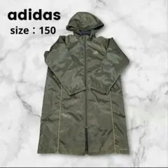 150 adidas ベンチコート オリーブグリーン フード付き アディダス