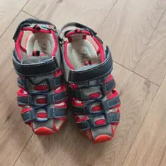 キッズサンダル グレー/レッド　１７センチ