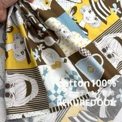 dr506-4◆0.5m◆S◆綿100%シャーティング生地◆レトロ柄