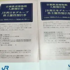 JR西日本グループ株主優待割引券　冊子のみ2 冊(全て未使用)