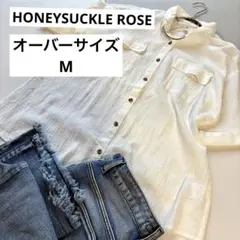 【HONEYSUCKLE ROSE】半袖シャツ ホワイト ポケット付き　Mのサムネイル