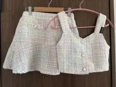 ジェニィラブ　可愛いツイードチェック柄セットアップ150