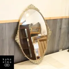 アンティーク調 ウォールミラー 壁掛け鏡 エレガント クラシカル ロココ調